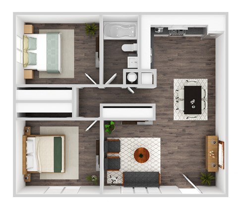 a floor plan of a 1 bedroom apartment